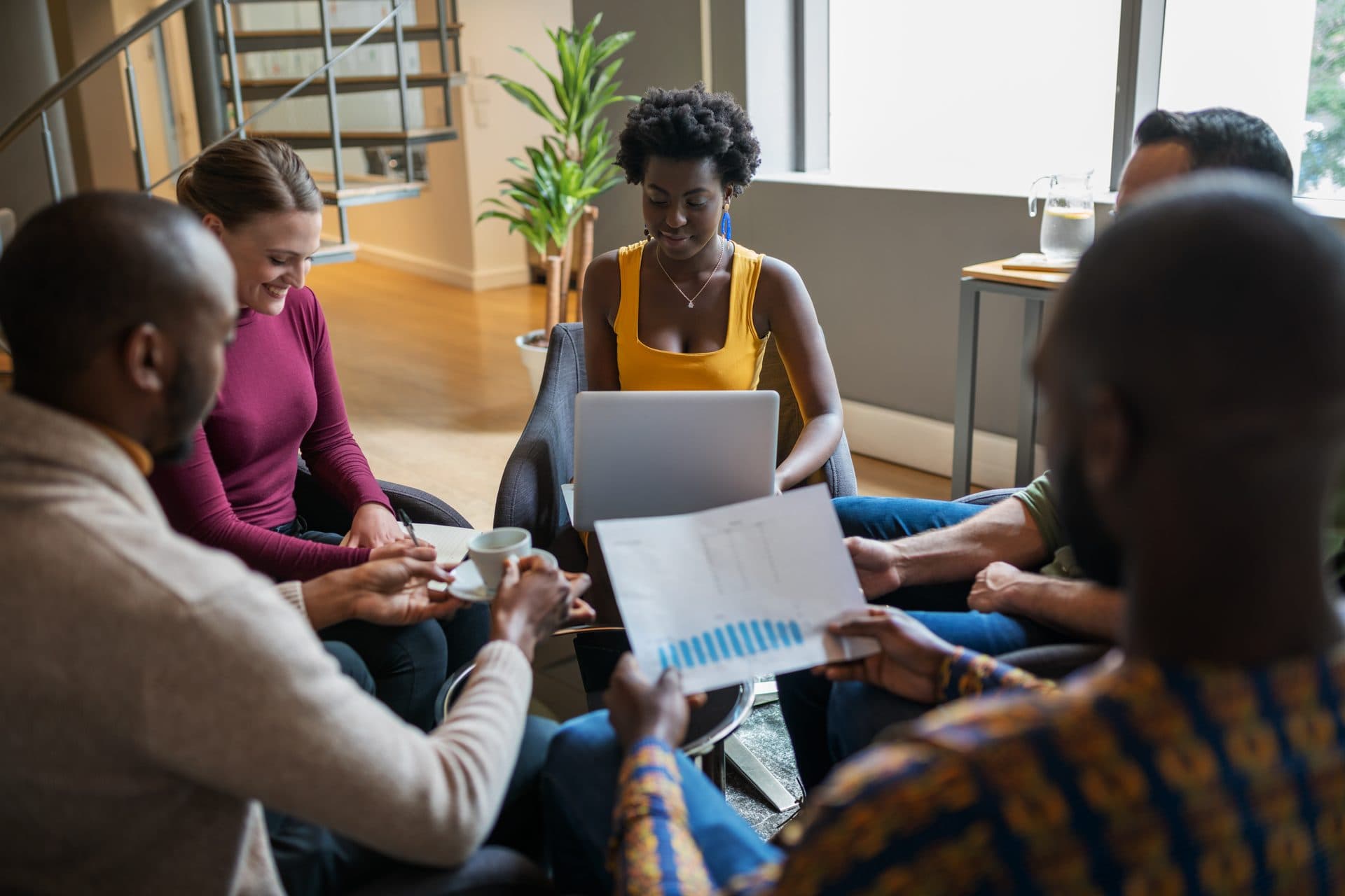 African founders reviewing a business in a working session